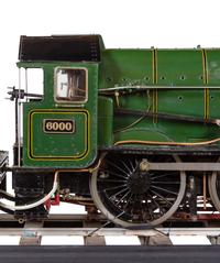A Rare and Impressive Live Steam 7 1/4-Inch Gauge Painted Metal Great Western Railway-Class 6000: King George V Locomotive and Ride-On Tender