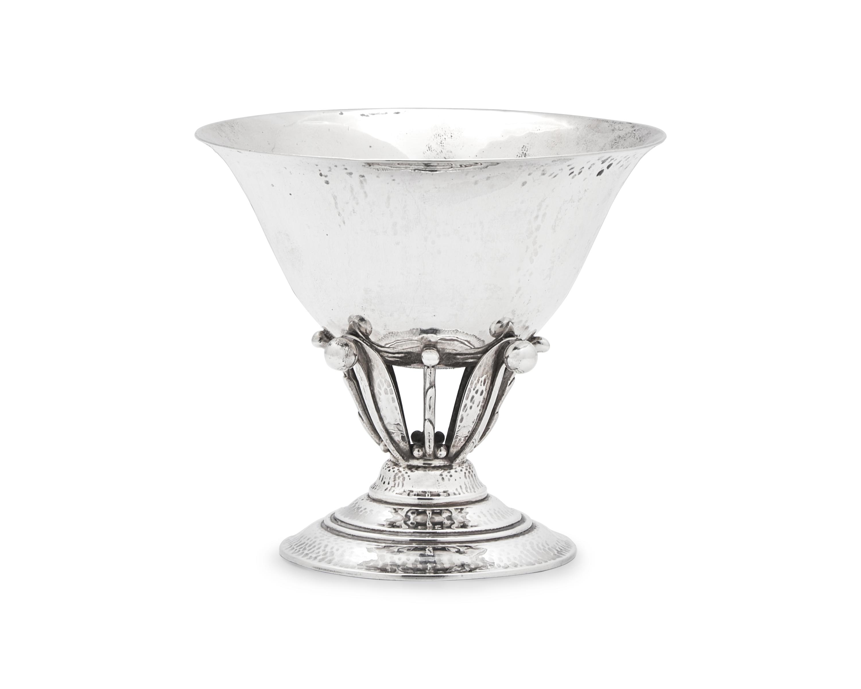 A Set of Six Johan Rohde Designed Georg Jensen Silver Bowls