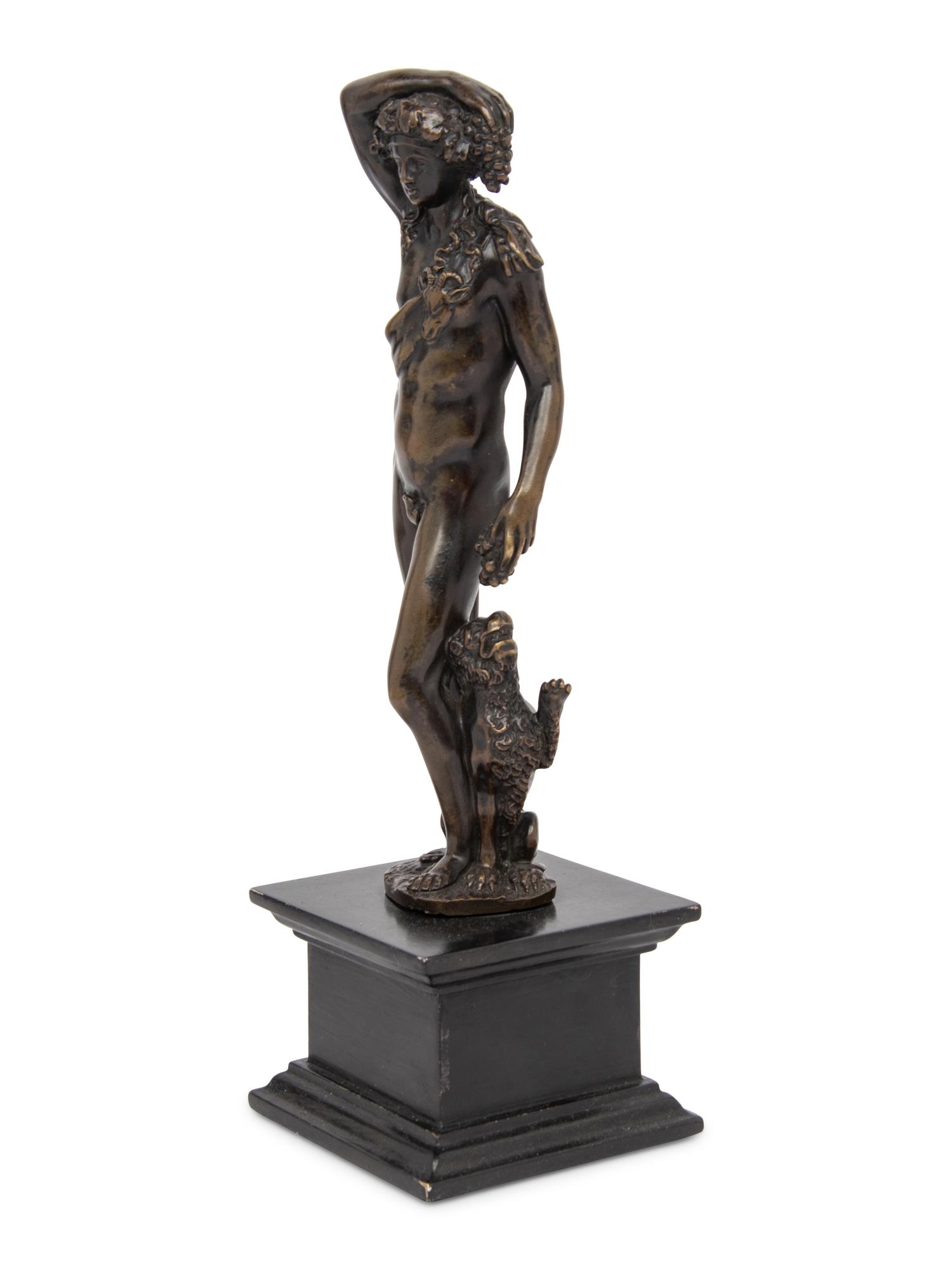 A Bronze Figure of Bacchus with Panther
