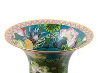 A Pair of Large Chinese Cloisonne Enamel 'Lotus' Yenyen Vases