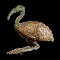 An Egyptian Wood and Bronze Ibis