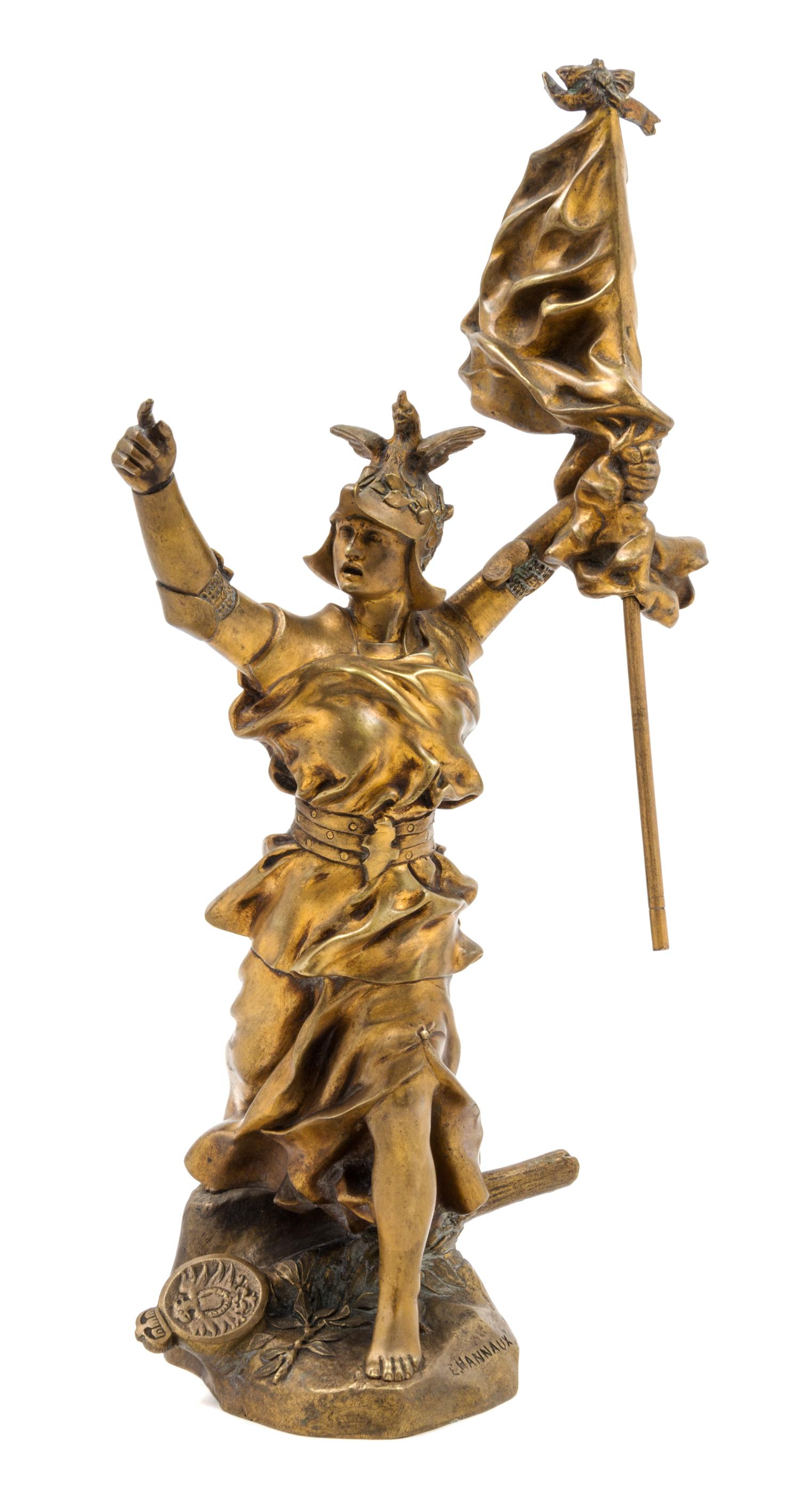 A French Bronze Figure Height 15 1/4 inches. — EMMANUEL HANNAUX (1855-1934)