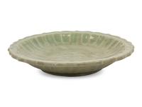 A Chinese Longquan Celadon Glazed Barbed Dish