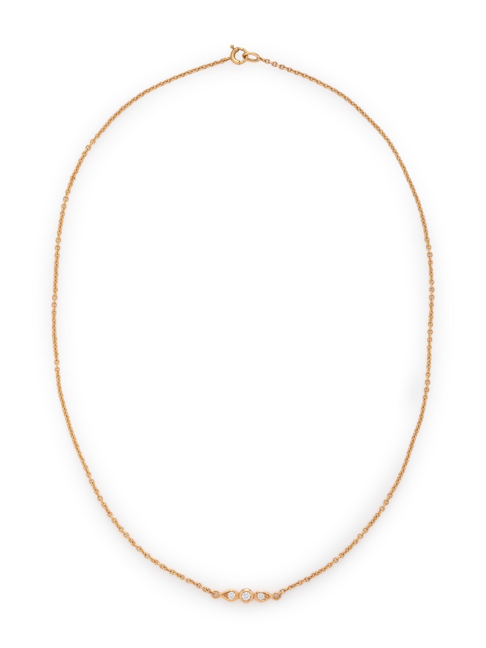COLLECTION OF YELLOW GOLD AND DIAMOND NECKLACES