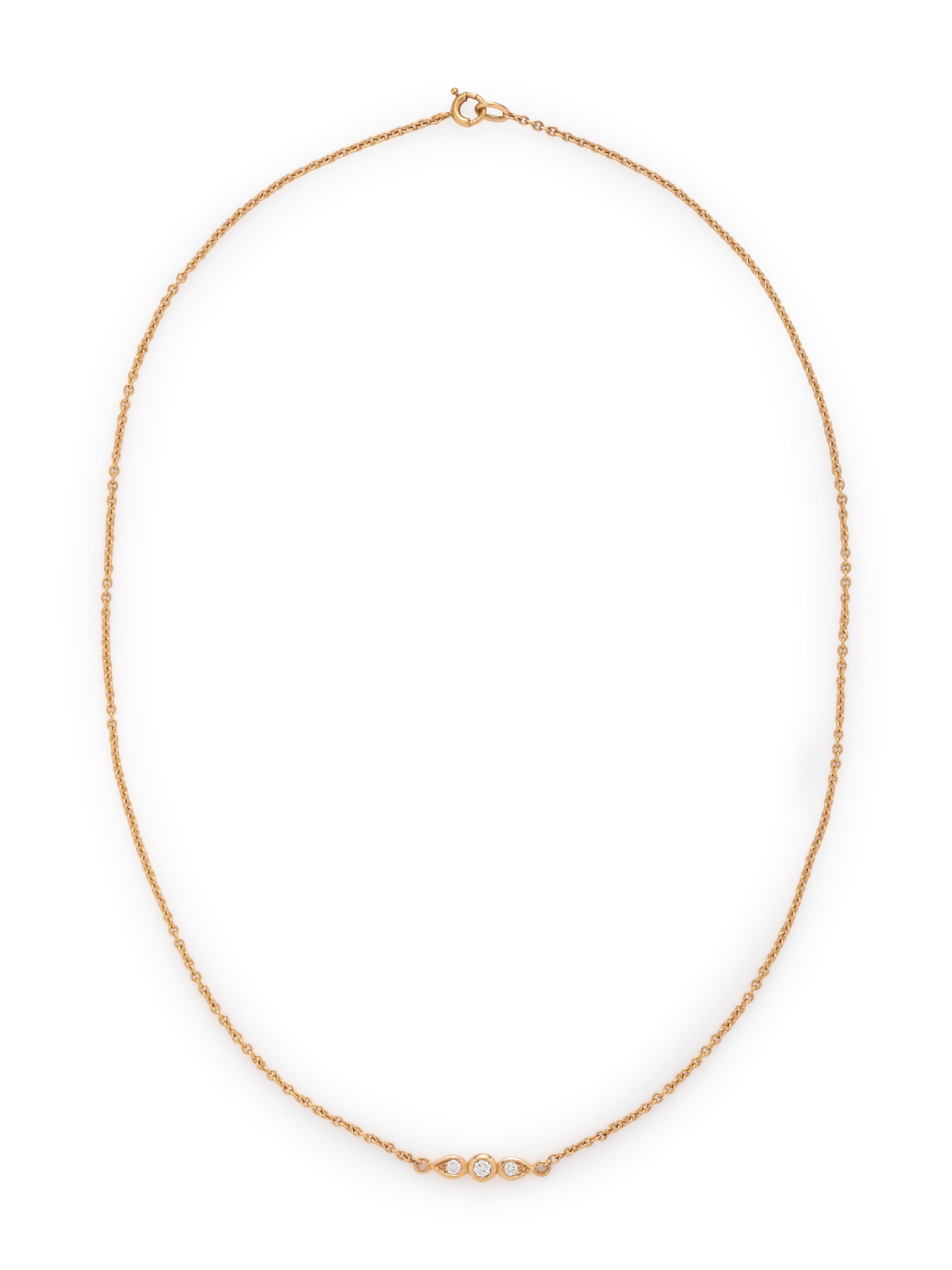 COLLECTION OF YELLOW GOLD AND DIAMOND NECKLACES