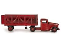 Five Pressed Metal Toy Trucks