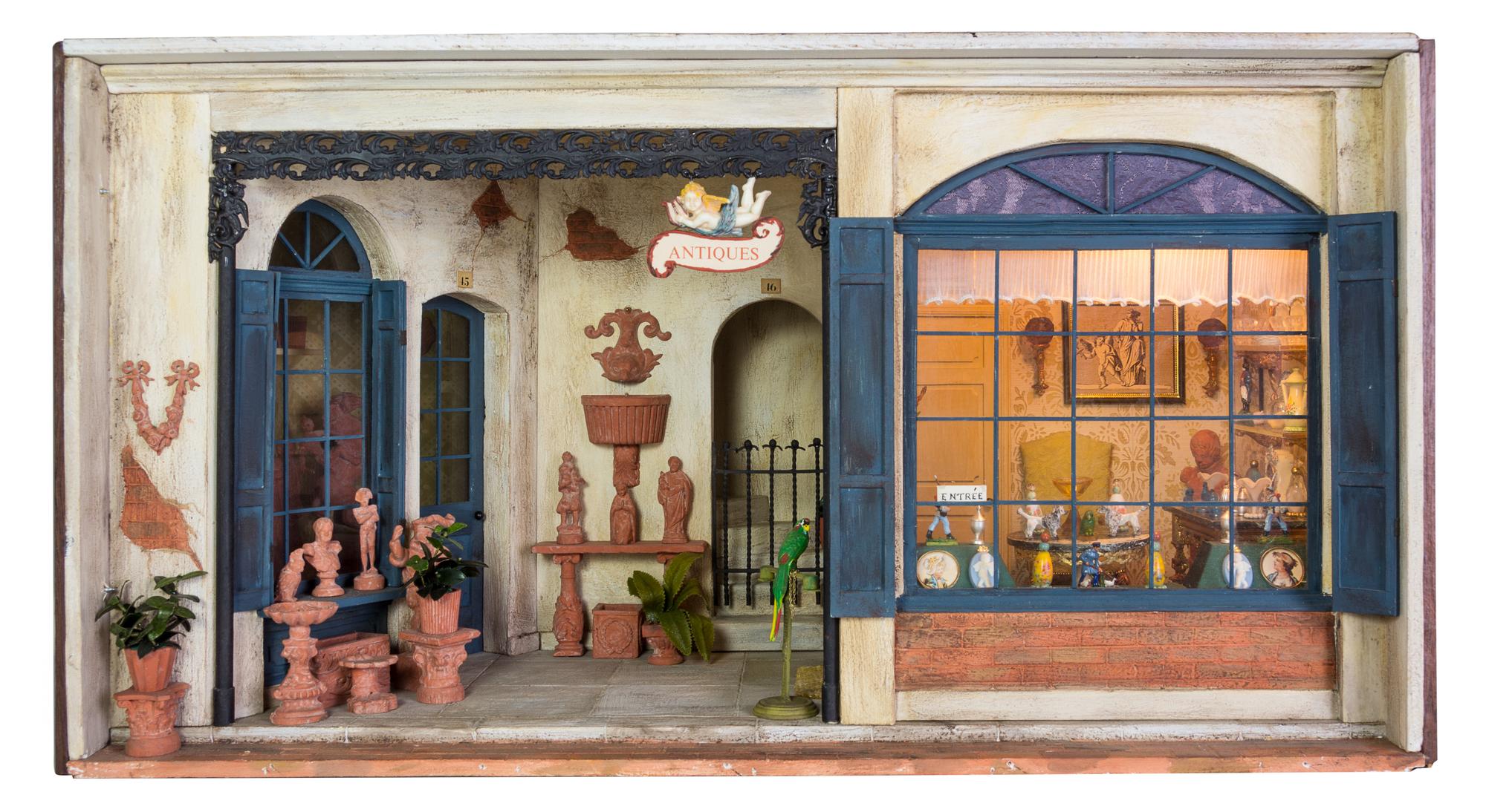 An American Diorama Height 10 7/8 x width 20 3/8 x depth 10 1/2 inches. — Eugene Kupjack
