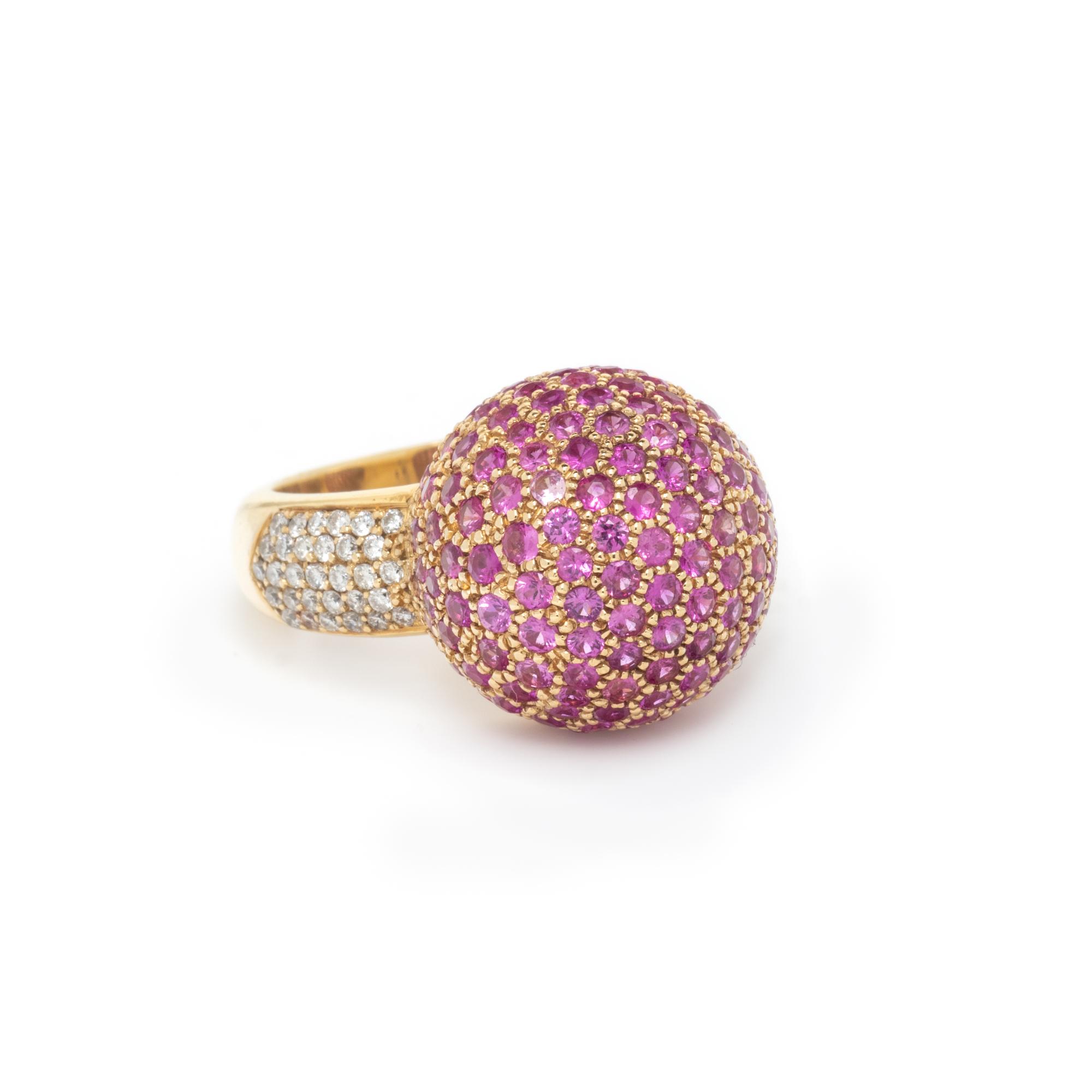 PINK SAPPHIRE AND DIAMOND RING