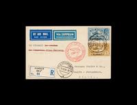 [FLIGHT COVER] KUWAIT. 1934, October 13. A Rare Cover Originating in Kuwait for Transport via Zeppelin to Brazil on the Tenth Zeppelin Flight (AAMC Z-234).