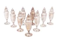 Eleven American Silver Casters