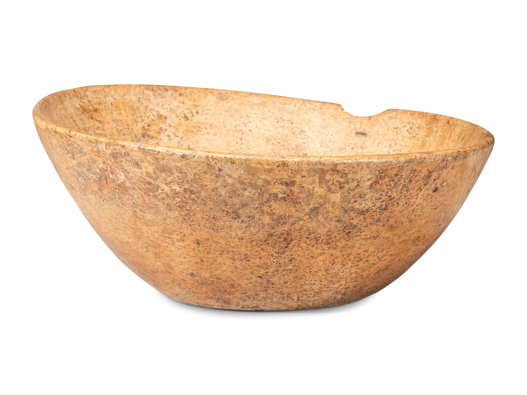 A Maple or Ash Burl Wood Bowl