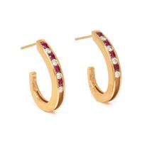 DIAMOND AND RUBY EARRINGS