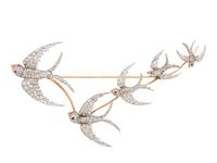 EVELYN CLOTHIER, DIAMOND EN TREMBLANT BROOCH