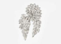 A Platinum and Diamond Brooch