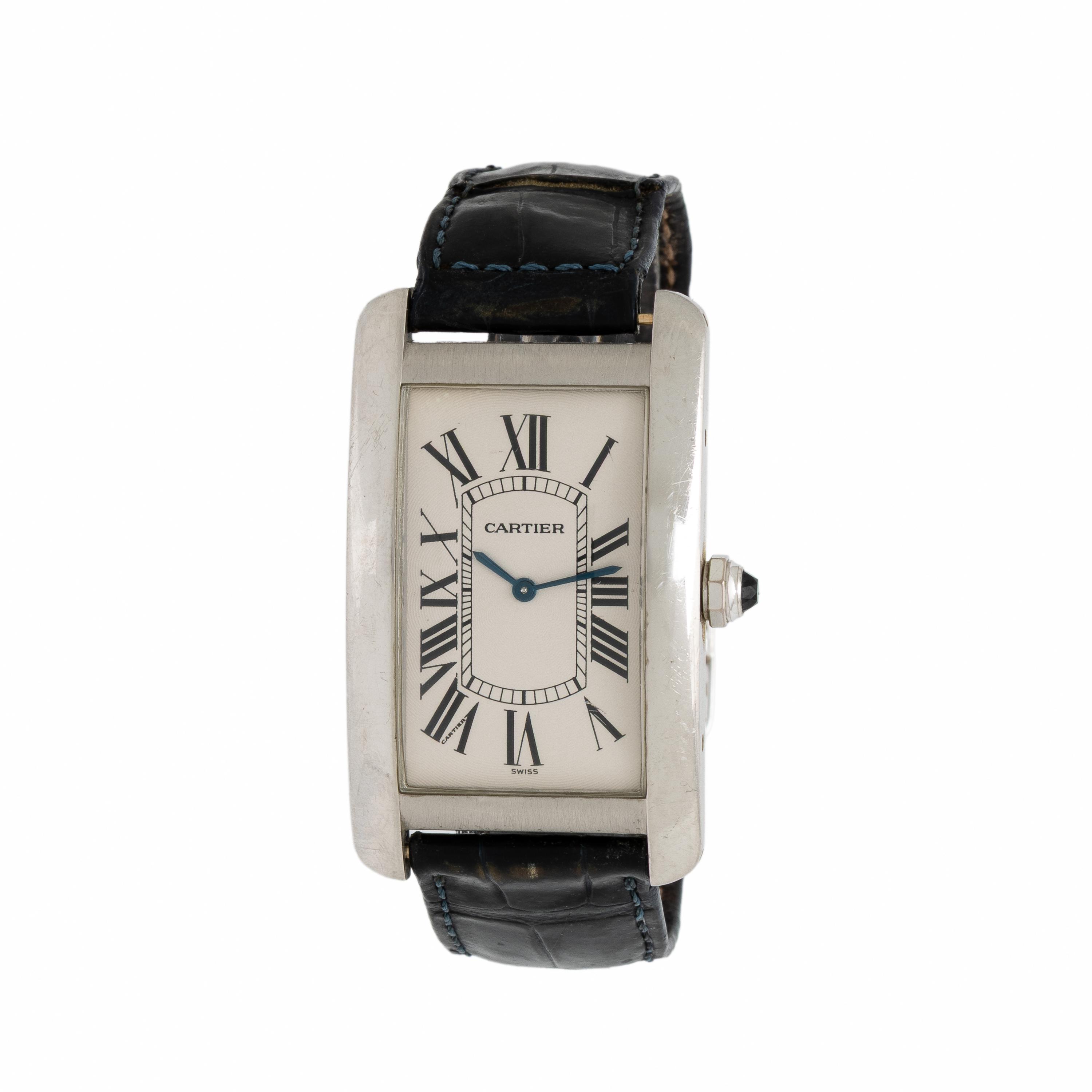 Cartier, Ref. 1734, Platinum 'Tank Américaine' Watch