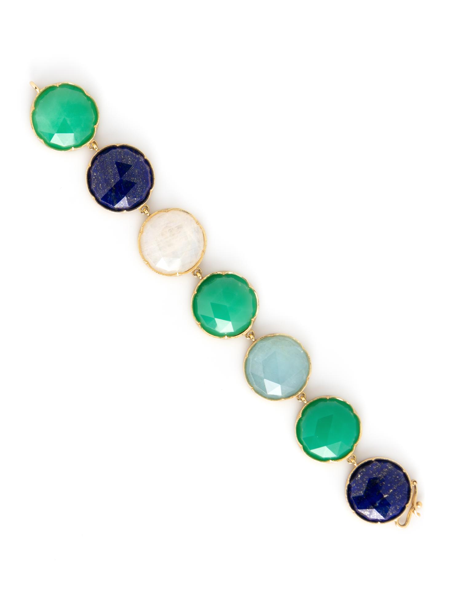 IRENE NEUWIRTH, YELLOW GOLD AND MULTIGEM 'CLASSIC' BRACELET