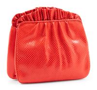 Judith Leiber Red Karung Snakeskin Bag