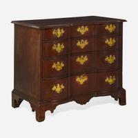 A Chippendale carved mahogany block-front chest of drawers Boston, MA, circa 1770