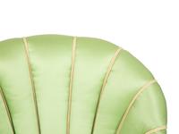 An Edwardian Diminutive Silk-Upholstered Scallop Form Chair