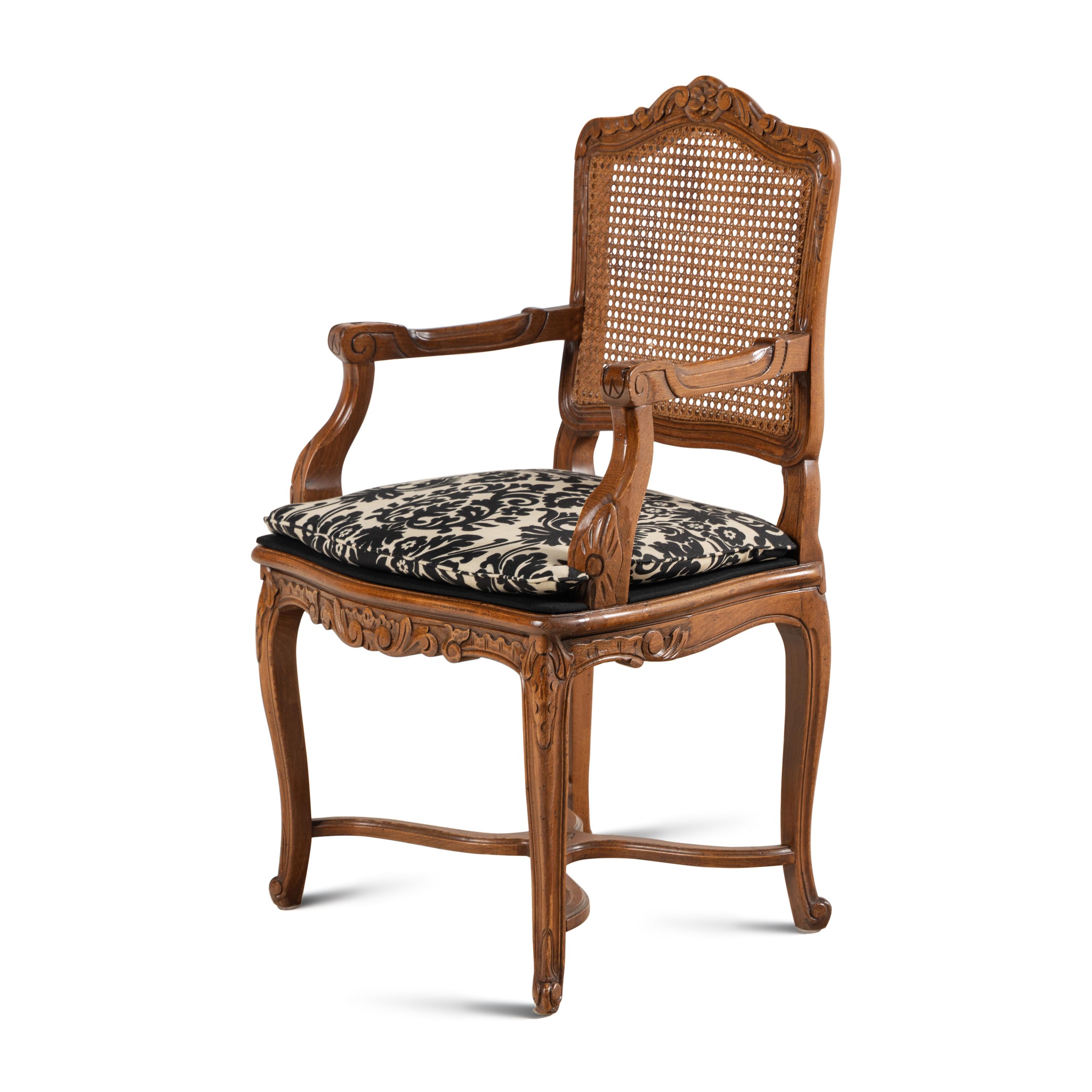 A Louis XV Style Oak Fauteuil