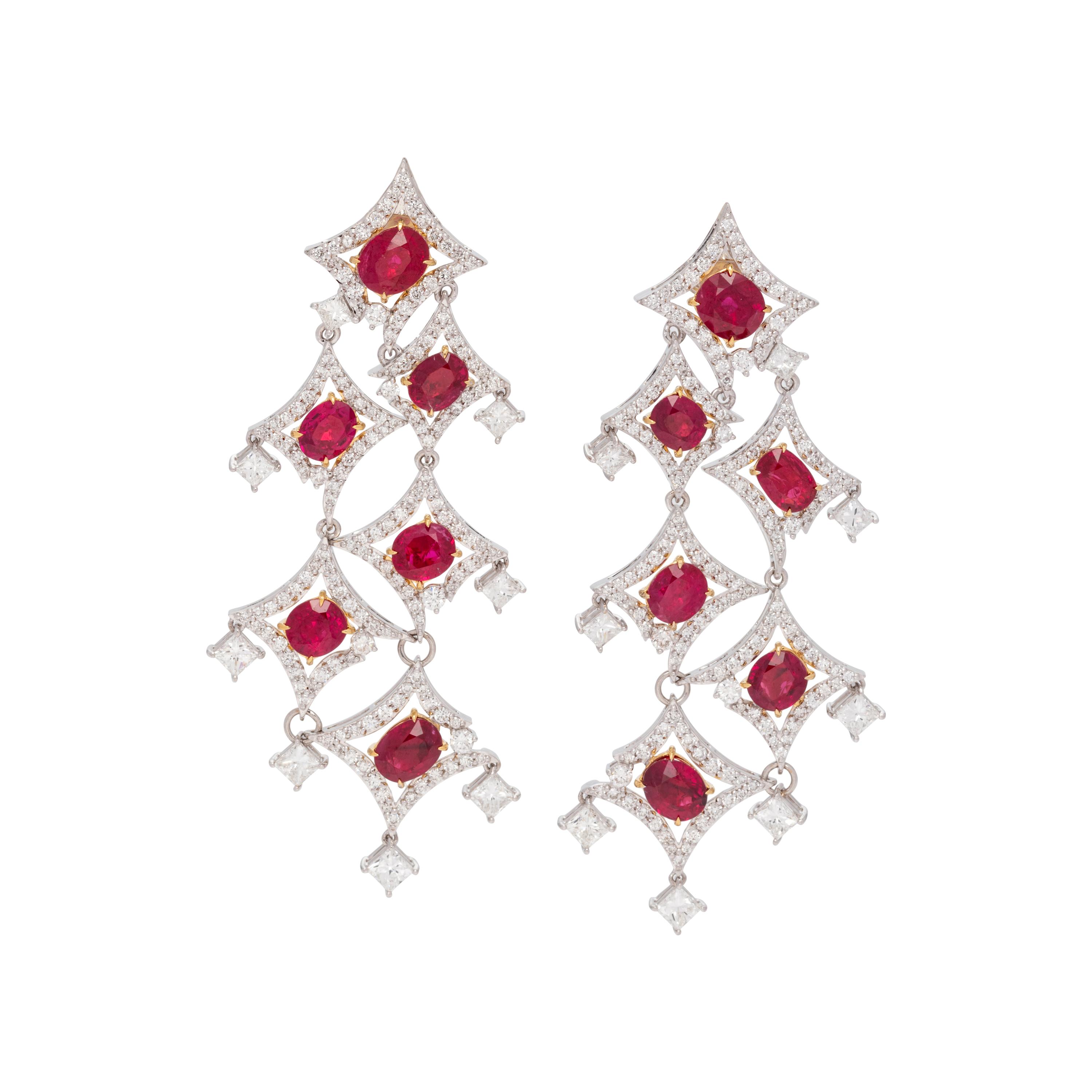 RUBY AND DIAMOND EARRINGS