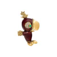 FRASCAROLO, DIAMOND AND ENAMEL BIRD BROOCH