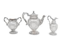 A Victorian Silver Three-Piece Tea Set