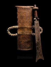 A Bamum Prestige Knife with Sheath