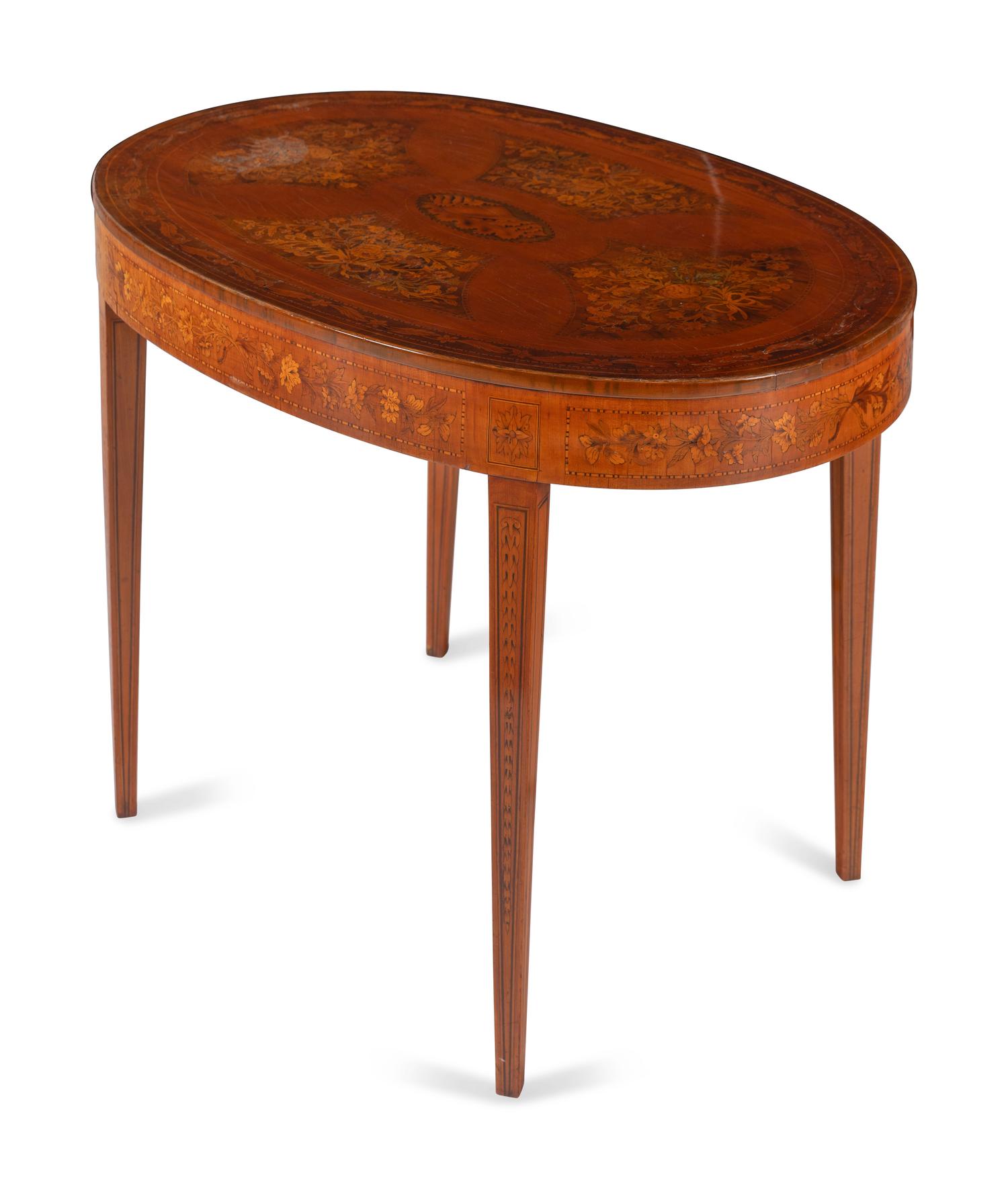 A Continental Marquetry Center Table