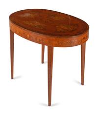 A Continental Marquetry Center Table