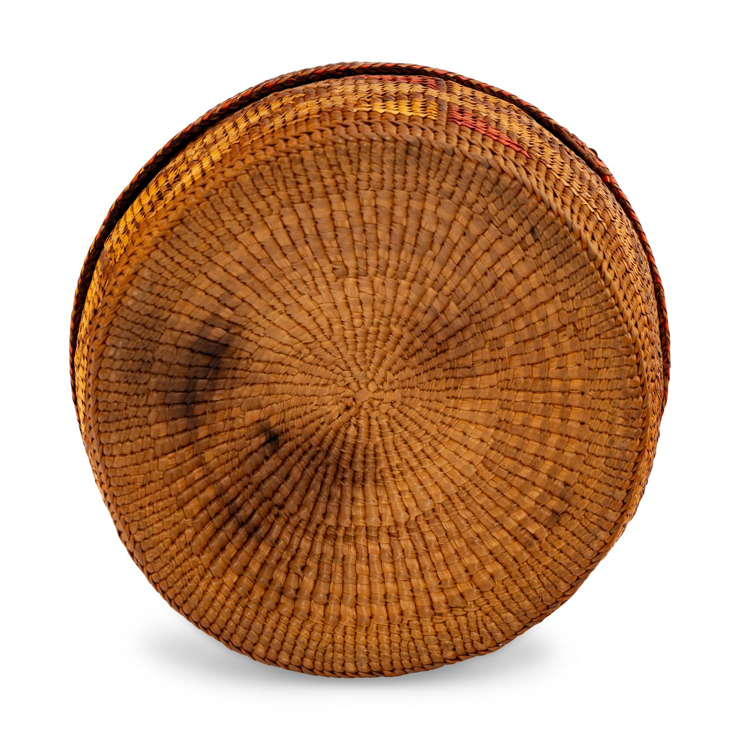 Tlingit Polychrome Rattletop Basket