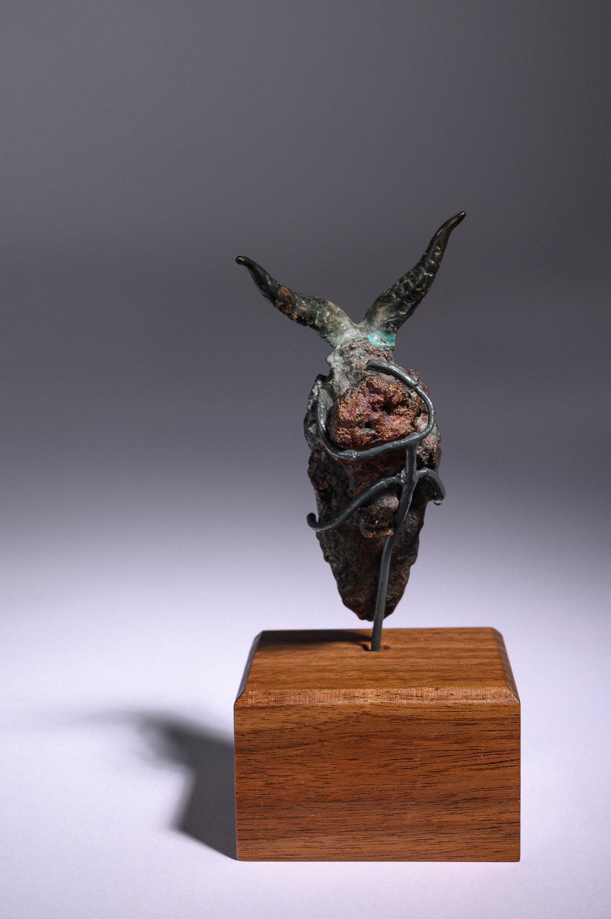 A Roman Bronze Satyr Head Applique