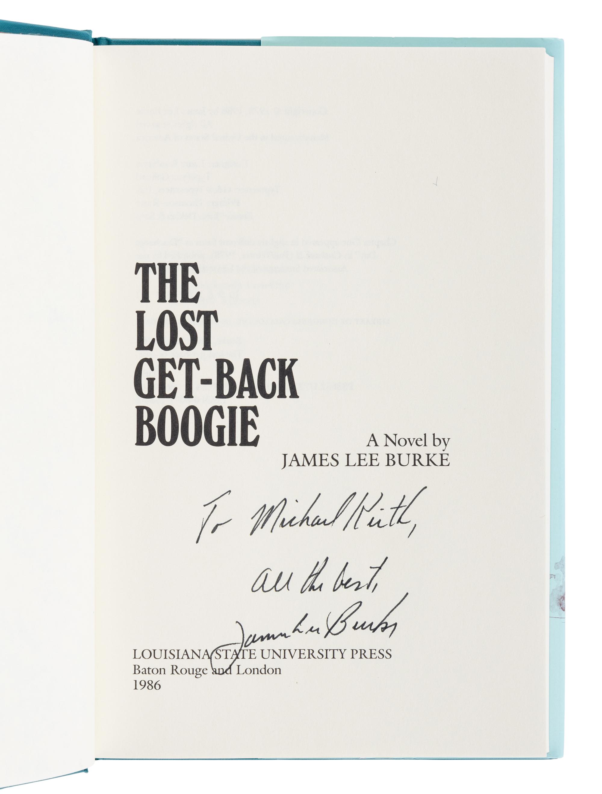 BURKE, James Lee (b. 1936). A group of 4 works by Burke, MOST FIRST EDITIONS, ALL SIGNED, comprising: