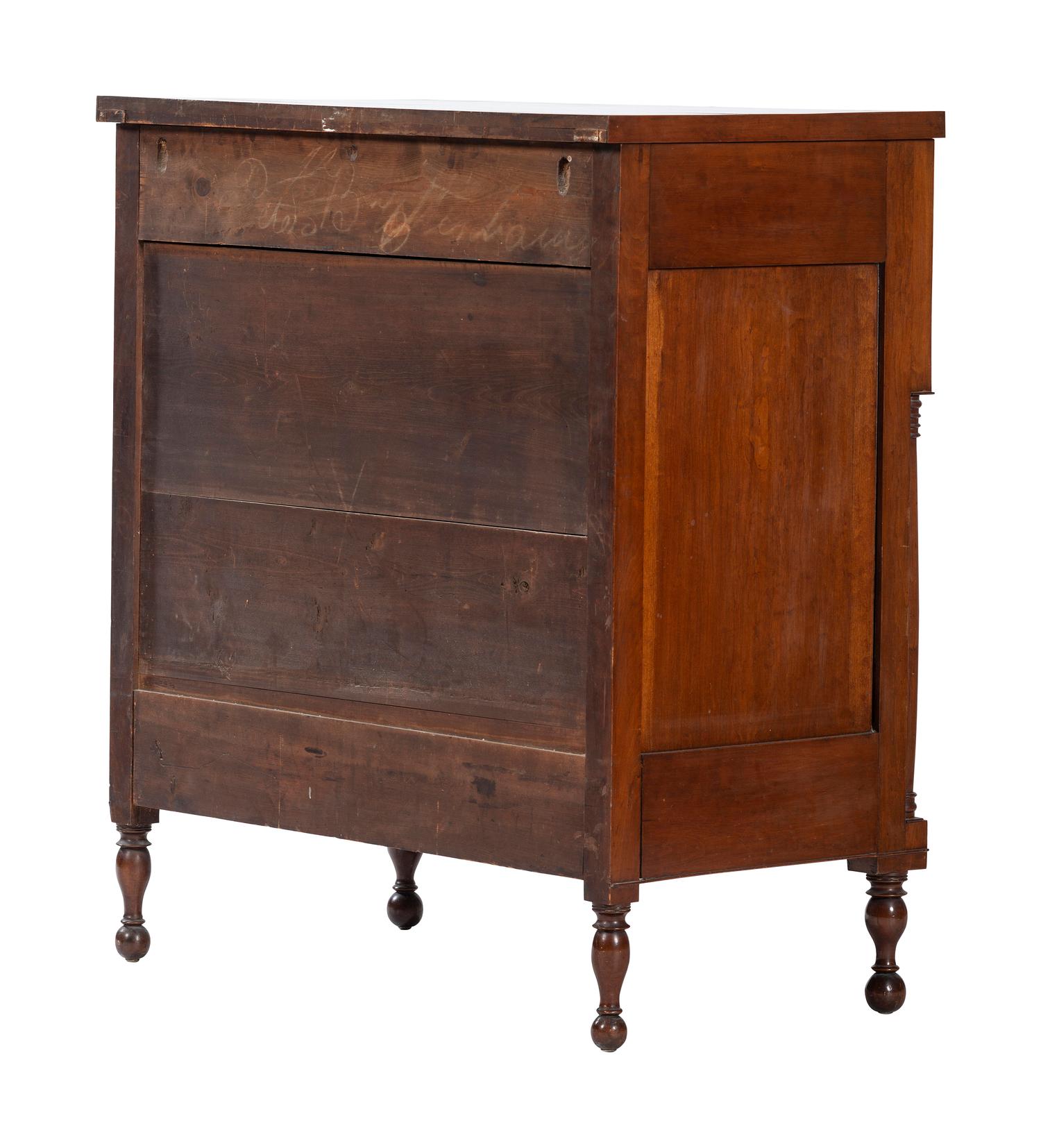 A Federal Cherry Bonnet Chest