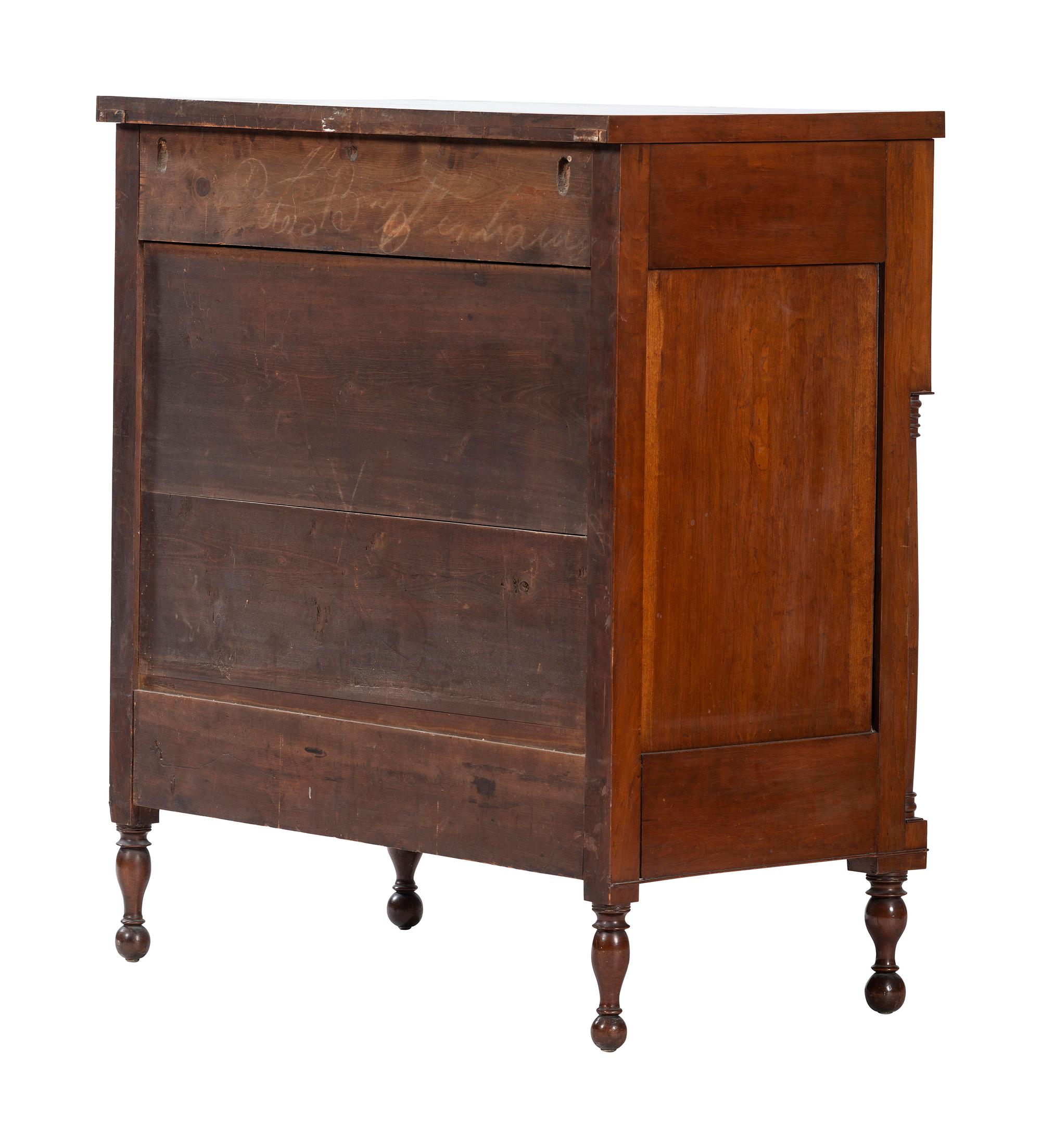 A Federal Cherry Bonnet Chest