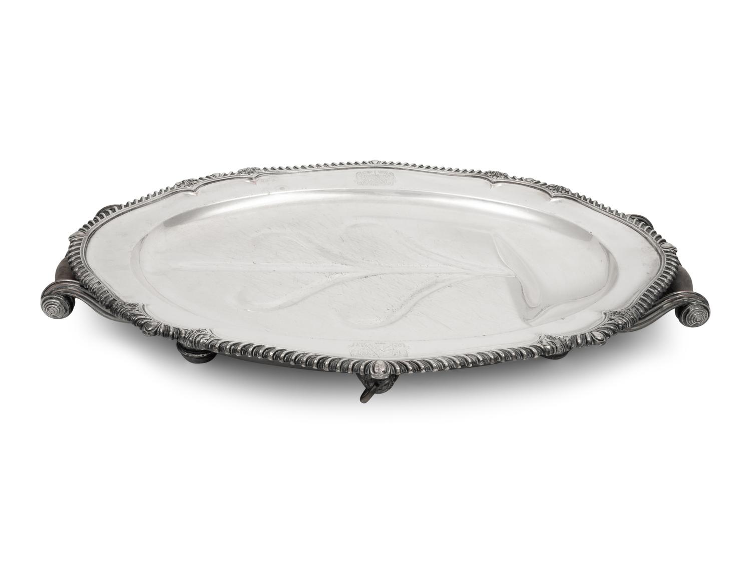 An English Silver-Plate Cloche and Warming Dish