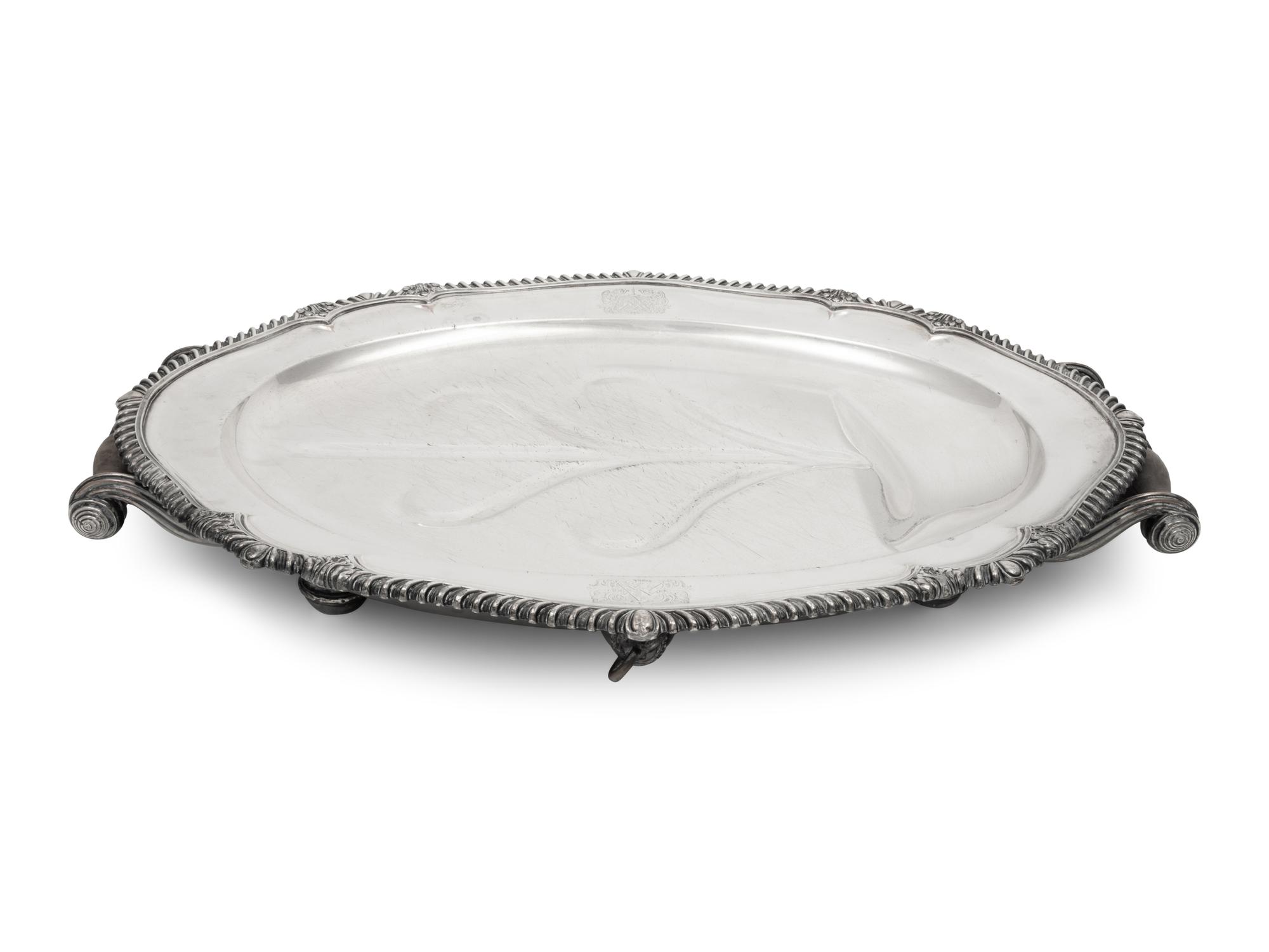 An English Silver-Plate Cloche and Warming Dish