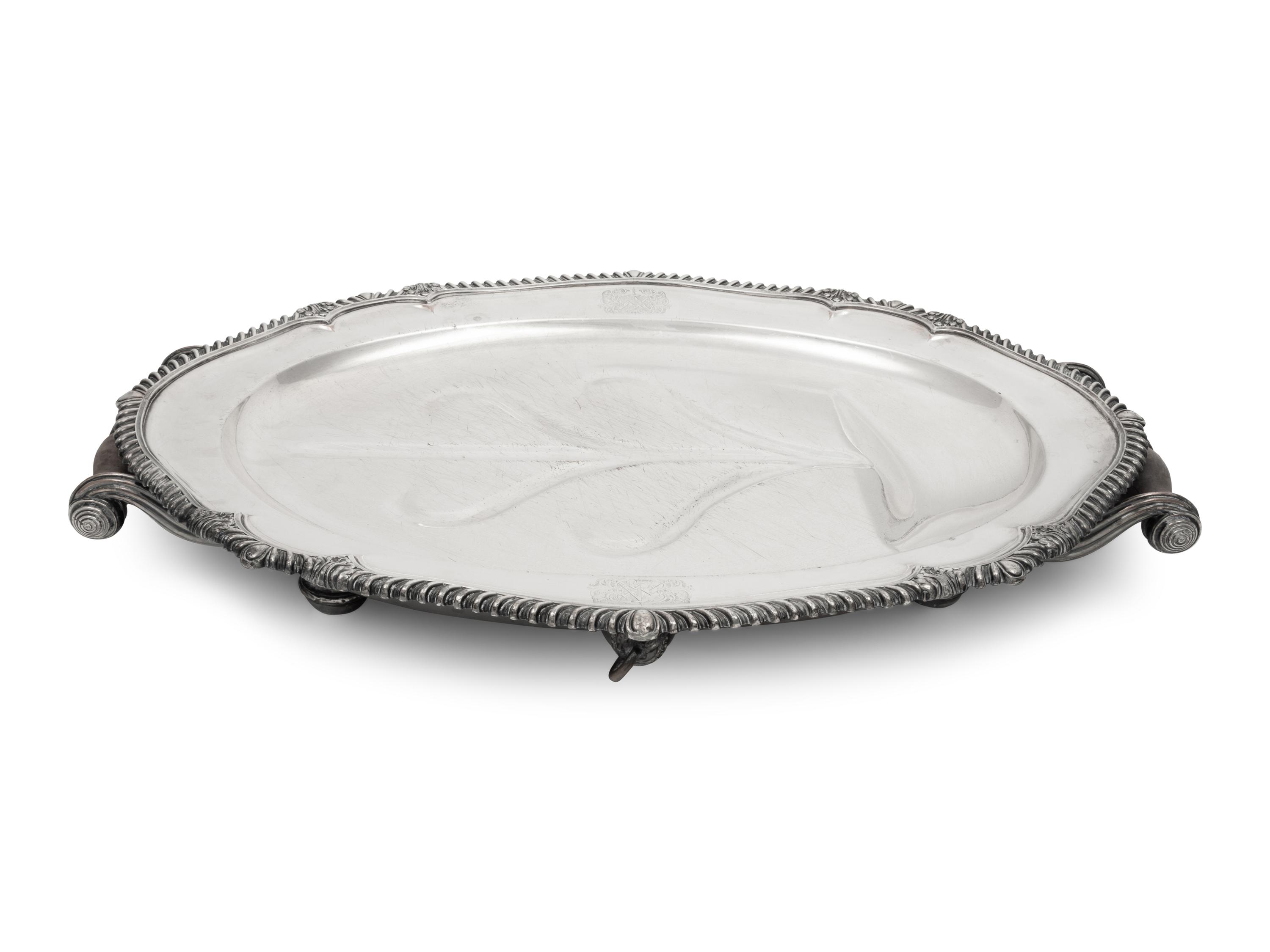 An English Silver-Plate Cloche and Warming Dish