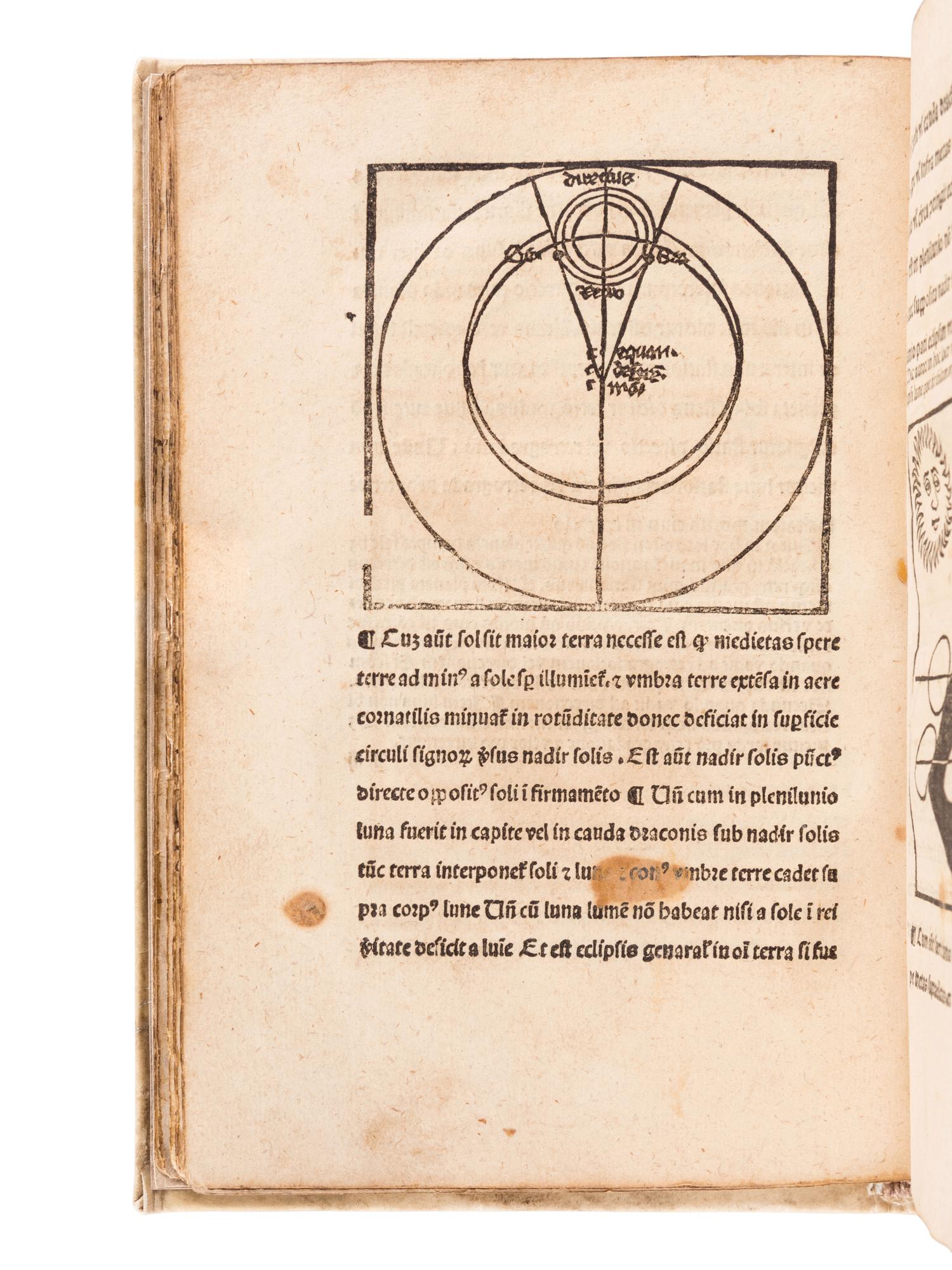 SACRO BOSCO, Johannes de (fl. ca 1230-1240). Sphaera mundi, cum commento Wenceslai Fabri de Budweiss . Leipzig: Wolfgang Stöckel, 1499.