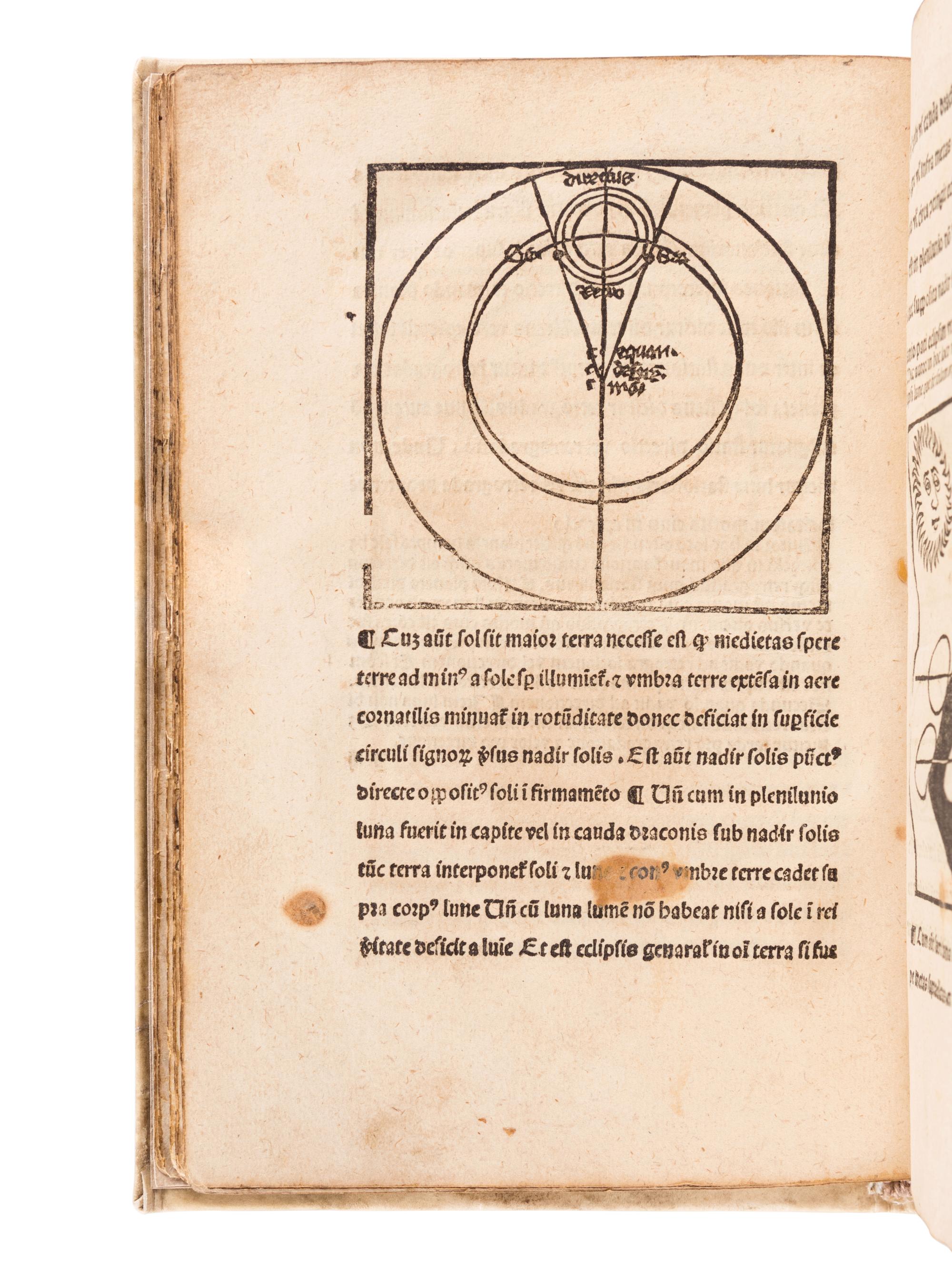 SACRO BOSCO, Johannes de (fl. ca 1230-1240). Sphaera mundi, cum commento Wenceslai Fabri de Budweiss . Leipzig: Wolfgang Stöckel, 1499.