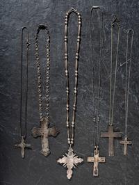Navajo and Southwestern-style Silver Cross Pendants