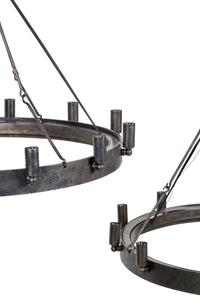 A Set of Four Twelve-Light Ring Fixtures