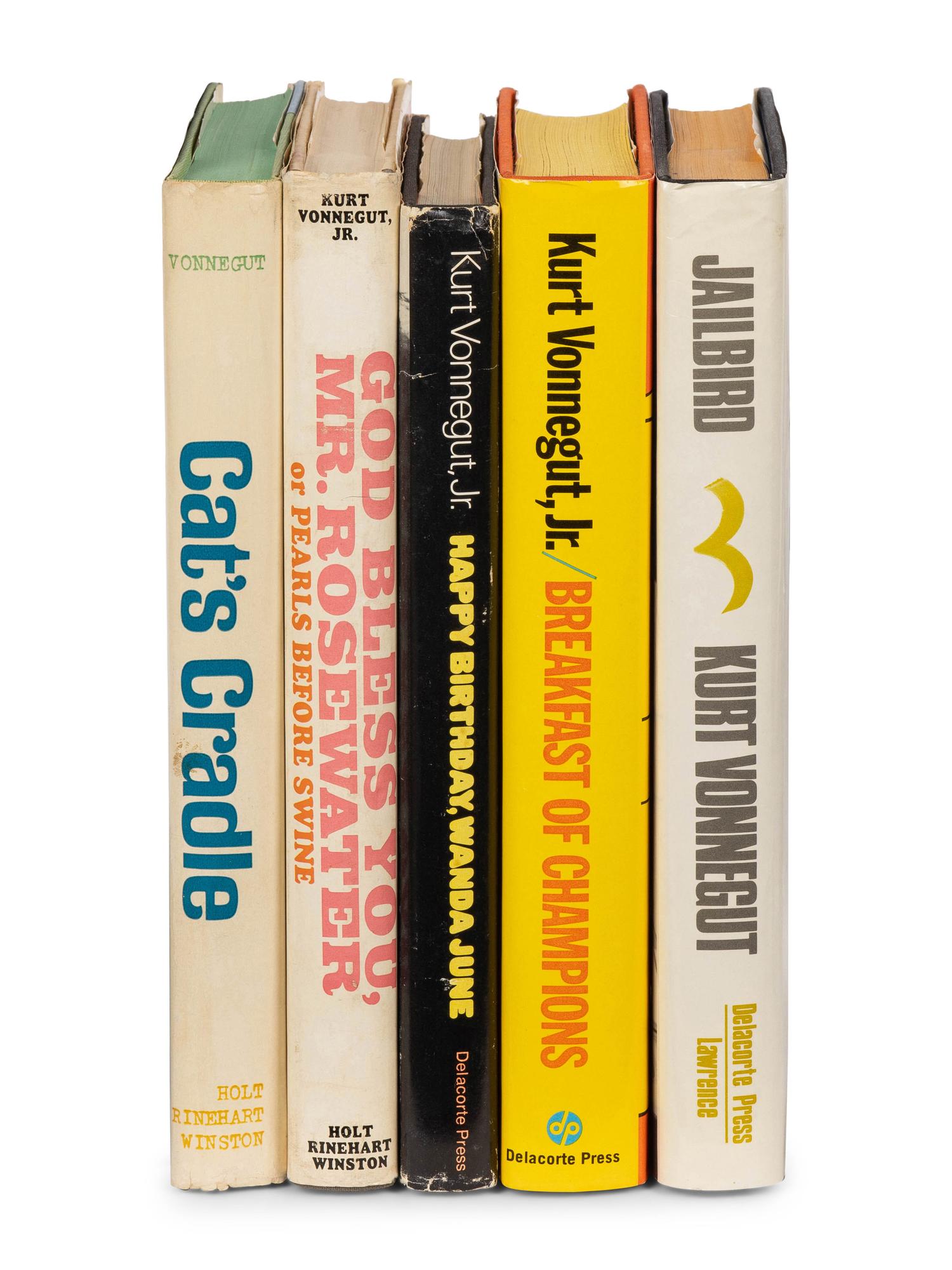 VONNEGUT, Kurt, Jr. (1922-2007). A group 8 novels, comprising: