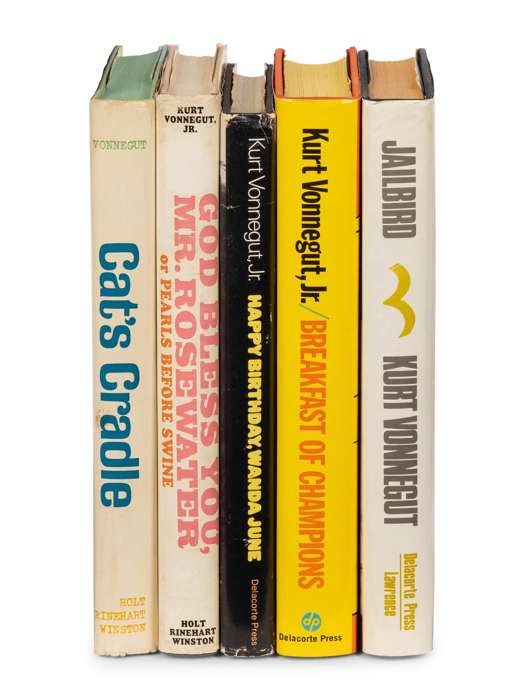 VONNEGUT, Kurt, Jr. (1922-2007). A group 8 novels, comprising: