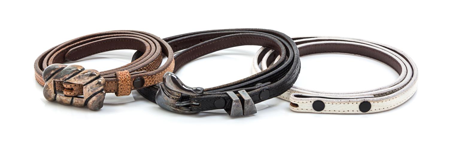 Two Barry Kieselstein-Cord Sterling Silver Belt Buckles,