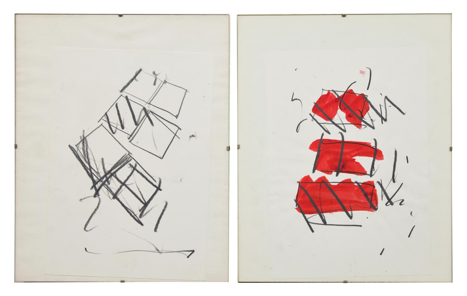 Untitled, A Pair of Drawings, 1973-74