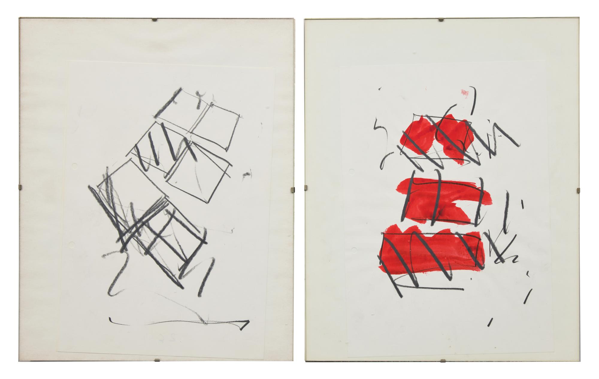 Untitled, A Pair of Drawings, 1973-74