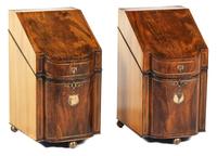 A Pair of George III Brass Inlaid Mahogany Knife Boxes Height 16 inches. — 18TH/19TH CENTURY