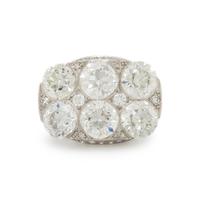 ANTIQUE, DIAMOND AND PLATINUM RING