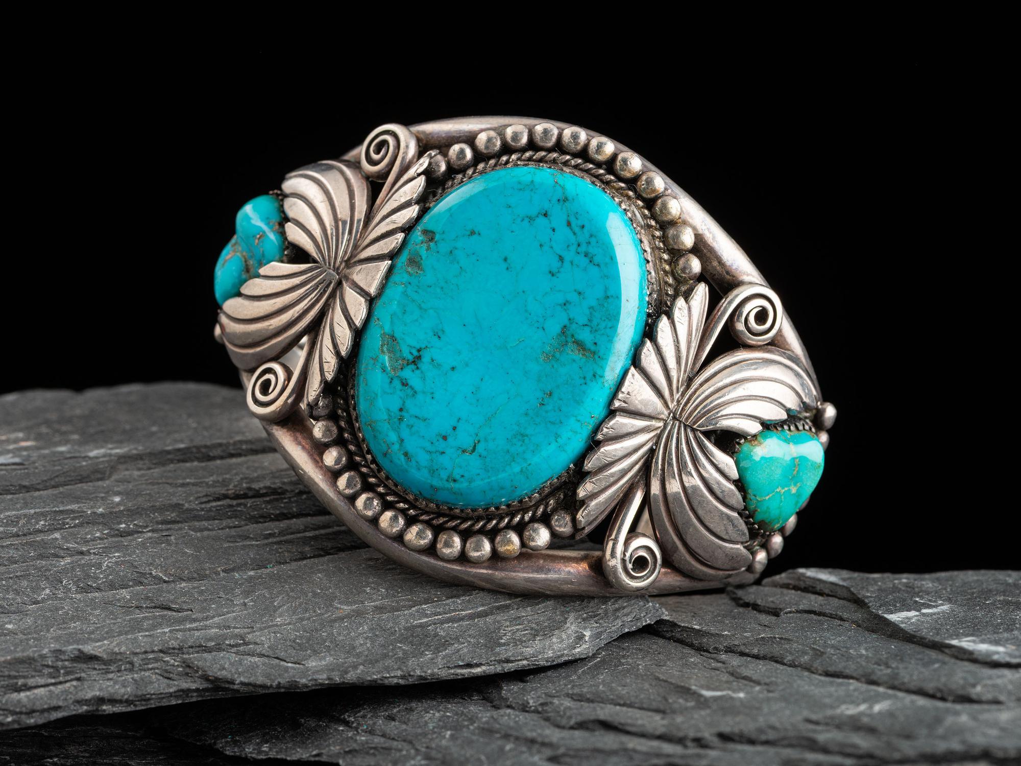 Silver and Turquoise Cuff Bracelet
